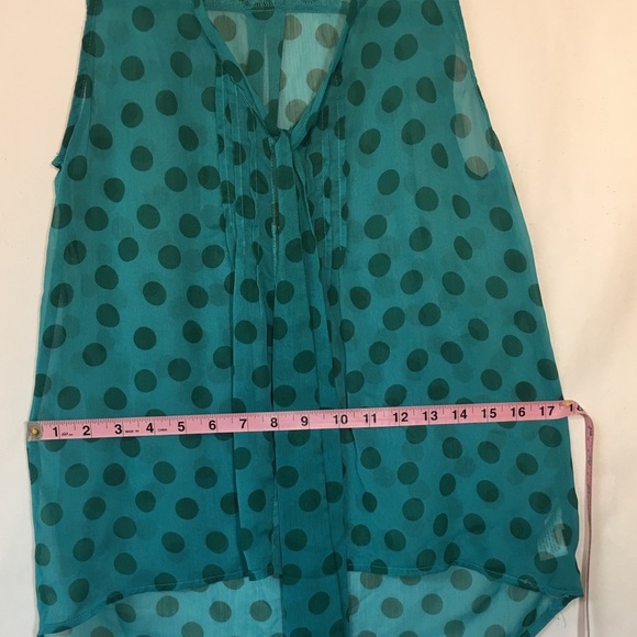 Xhilaration Sheer Teal Blouse - Picture 8 of 9